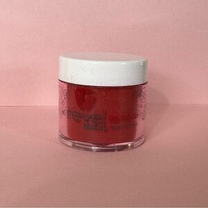 Revel Nail Dip Powder Red Shimmer Chrome Acrylic Dip NWT